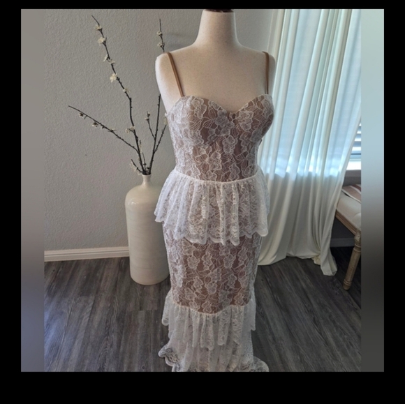JLUXLABEL White Lace Overlay Dress - Picture 13 of 13